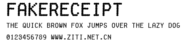 FakeReceipt.ttf字體轉換器圖片