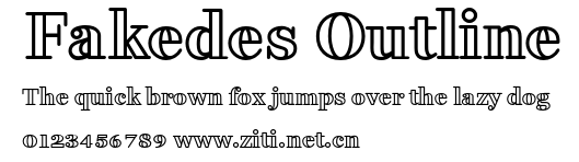 Fakedes Outline.otf字體轉換器圖片