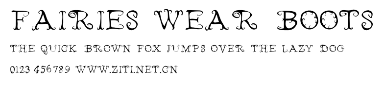 Fairies Wear Boots.otf字體轉換器圖片