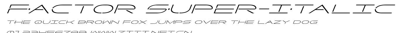 Factor Super-Italic.ttf字體轉換器圖片