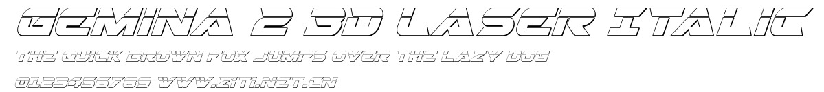 Gemina 2 3D Laser Italic.ttf