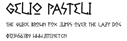Gelio Pasteli.ttf字體轉換器圖片