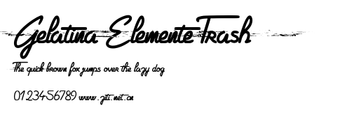 Gelatina Elemente Trash.ttf字體轉換器圖片