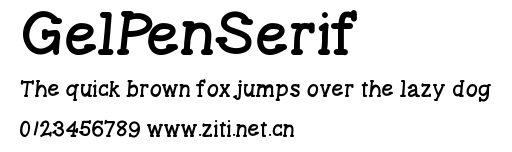 GelPenSerif.ttf字體轉換器圖片