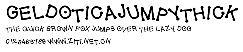GelDoticaJumpyThick.ttf字體轉換器圖片