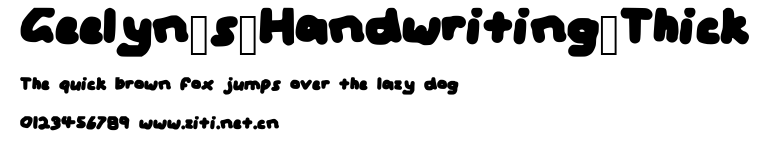 Geelyn_s_Handwriting_Thick.ttf字體轉換器圖片