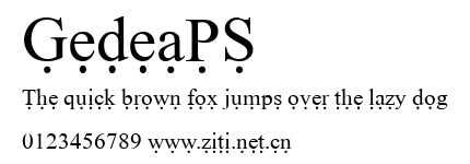 GedeaPS.ttf字體轉換器圖片
