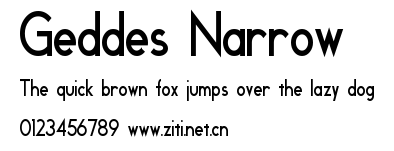 Geddes Narrow.ttf字體轉換器圖片