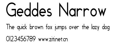 Geddes Narrow.ttf字體轉換器圖片
