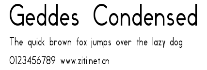Geddes Condensed.ttf字體轉換器圖片