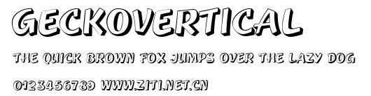 GeckoVertical.ttf字體轉換器圖片