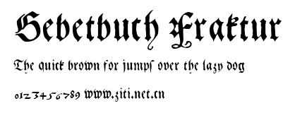 Gebetbuch Fraktur.ttf字體轉換器圖片