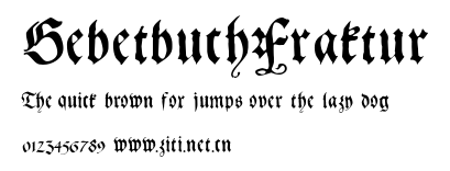 GebetbuchFraktur.ttf字體轉換器圖片