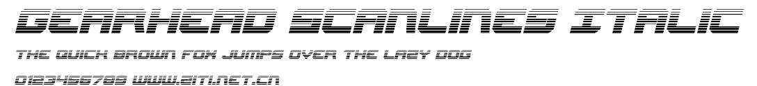 Gearhead Scanlines Italic.ttf字體轉換器圖片