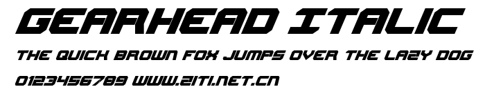 Gearhead Italic.ttf字體轉換器圖片