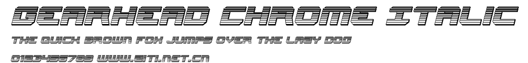 Gearhead Chrome Italic.ttf字體轉換器圖片