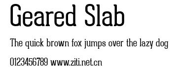 Geared Slab.ttf字體轉換器圖片