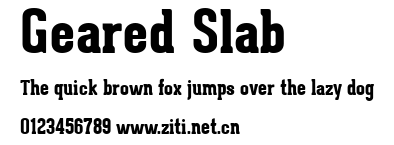 Geared Slab.ttf字體轉換器圖片