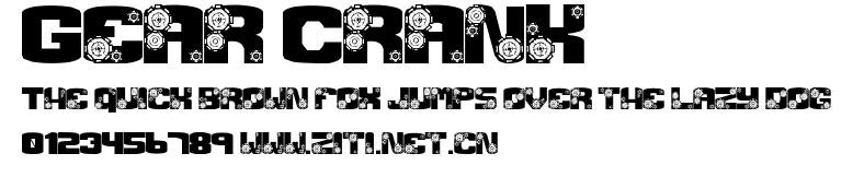 Gear Crank.ttf字體轉換器圖片