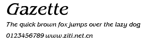 Gazette.ttf字體轉換器圖片