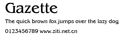 Gazette.ttf字體轉換器圖片