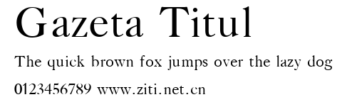 Gazeta Titul.ttf字體轉換器圖片