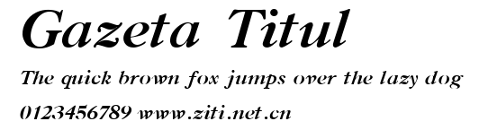 Gazeta Titul.ttf字體轉換器圖片