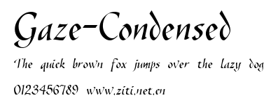 Gaze-Condensed.ttf字體轉換器圖片