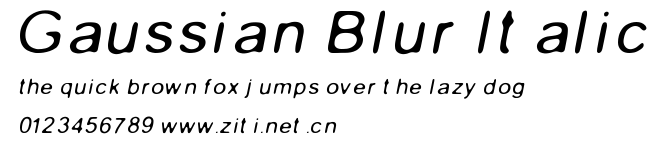 Gaussian Blur Italic.ttf字體轉換器圖片
