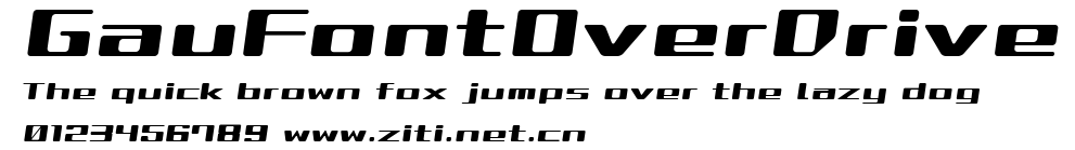 GauFontOverDrive.ttf字體轉換器圖片