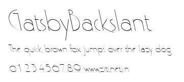 GatsbyBackslant.ttf字體轉換器圖片