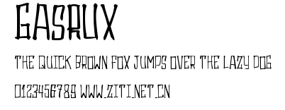 Gasrux.ttf字體轉換器圖片