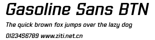 Gasoline Sans BTN.ttf字體轉換器圖片