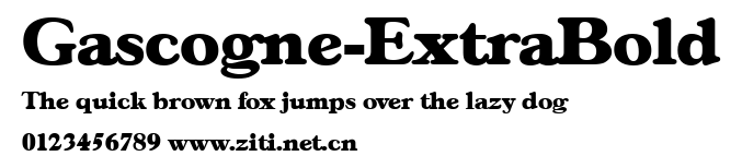 Gascogne-ExtraBold.ttf字體轉換器圖片