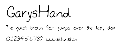 GarysHand.ttf字體轉換器圖片