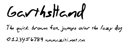 GarthsHand.ttf字體轉換器圖片