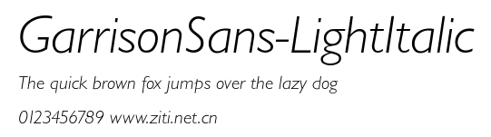 GarrisonSans-LightItalic.ttf字體轉換器圖片