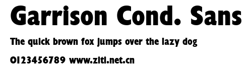 Garrison Cond. Sans.ttf字體轉換器圖片