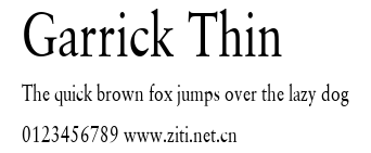 Garrick Thin.ttf字體轉換器圖片