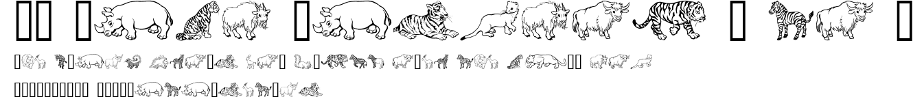 GE Wild Kingdom P to Z.ttf字體轉換器圖片