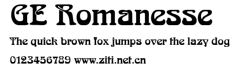 GE Romanesse.ttf字體轉換器圖片