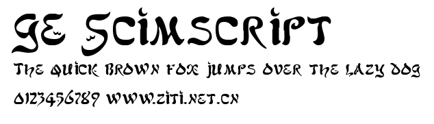 GE Scimscript.ttf字體轉換器圖片