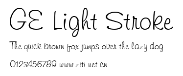 GE Light Stroke.ttf字體轉換器圖片