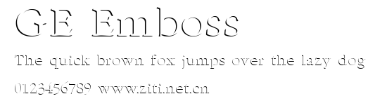 GE Emboss.ttf字體轉換器圖片