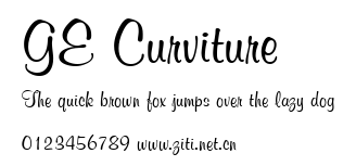 GE Curviture.ttf字體轉換器圖片