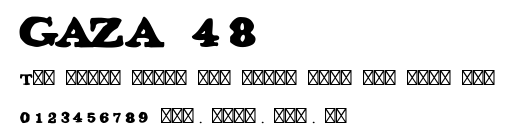 GAZA 48.ttf字體轉換器圖片