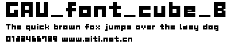 GAU_font_cube_B.ttf字體轉換器圖片