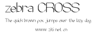zebra CROSS.ttf字體轉換器圖片