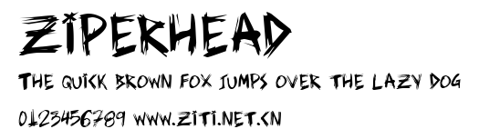 ziperhead.ttf字體轉換器圖片