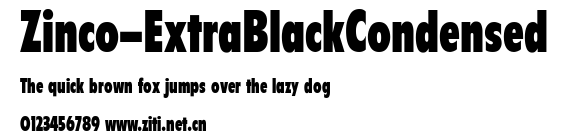 Zinco-ExtraBlackCondensed.ttf字體轉換器圖片